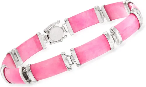 Miniatura 3 de Ross-Simons - Pulsera de buena fortuna de jade en plata de ley