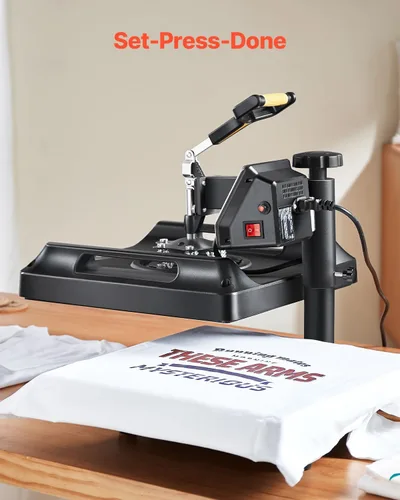 Miniatura 7 de VEVOR Máquina de prensa de calor 8 en 1 de 15 x 15 pulgadas, prensa de camisetas oscilante de 360°, transferencia de calor digital profesional por