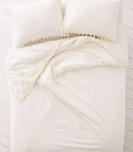 Miniatura 10 de Edredón hippie puro con borlas para dormitorio, manta bohemia con flecos indios, funda de edredón de algodón para mujer con fundas de almohada
