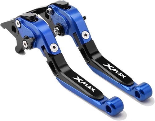 Miniatura 12 de Palancas de freno de embrague de motocicleta plegables extensibles para Yamaha Xmax X-MAX 125 250 300 400 mango de frenos ajustable (color : 1)