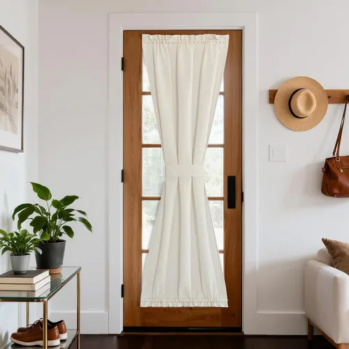 Miniatura 69 de NICETOWN - Cortinas transparentes para puerta de ventana, tratamiento de ventana lateral para puertas estrechas de vidrio/cocina/puerta delantera