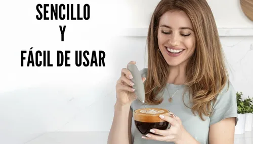 Miniatura 7 de Zulay Potente espumador de leche para café con motor de titanio mejorado, batidor eléctrico de mano, espumador de leche, mini mezclador y licuadora