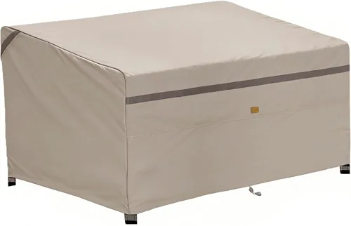 Funda impermeable 600D para sofá biplaza de patio al aire libre, resistente a los rayos UV, fundas para muebles de patio, 2 plazas, 52 pulgadas de