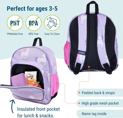 Miniatura 3 de Wildkin - Mochila de 12 pulgadas para niña.