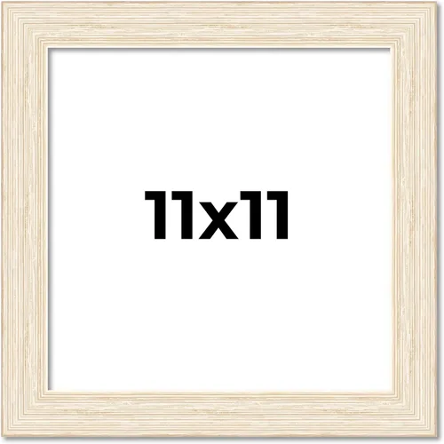 Miniatura 72 de Marco de fotos blanco de madera real de 10 x 12 pulgadas de ancho de 1.5 pulgadas Profundidad interior de 0.5 pulgadas Marco de fotos envejecido