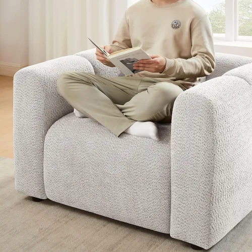 Miniatura 4 de VANOMi Juego de sofá modular seccional extragrande en forma de nube con sofá de 95" y sillones de 42" para sala de estar, juego de muebles tapizados
