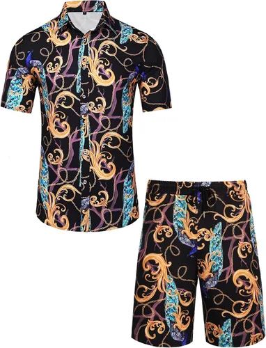 Miniatura 2 de Daupanzees - Camisa hawaiana de manga corta con botones para hombre