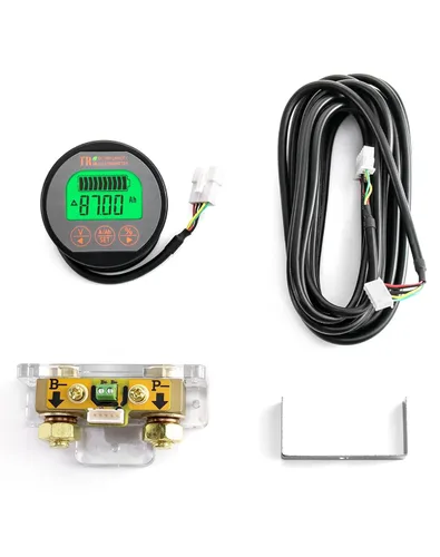Miniatura 8 de QWORK Monitor de batería Voltímetro Amperímetro, rango de corriente de voltaje 8V-80V, medidor de corriente de voltaje 0-100A con cable