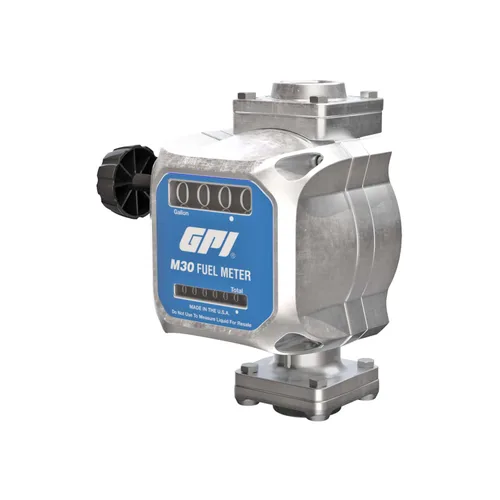 Miniatura 2 de GPI - Medidor de combustible mecánico modular M30 en GALLONS, 5 a 30 GPM, entrada/salida NPT de 1" (165100-01)
