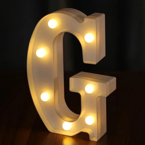 Miniatura 26 de Letras Iluminadas, Luces de Letras LED 26 del Alfabeto, Letra Iluminada Decorativa, Letras de Marquesina LED que Funcionan con Pilas para Fiesta