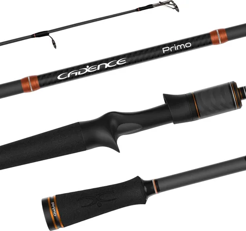 Cadence Primo Caña de cebo – Caña de pescar fuerte y sensible, caña de fundición ultraligera de fibra de carbono de 40 toneladas con asiento de