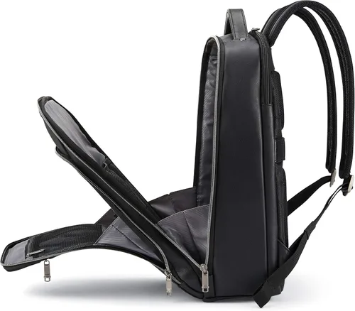 Miniatura 6 de Samsonite Mochila clásica de cuero, Negro -, Mochila clásica de cuero