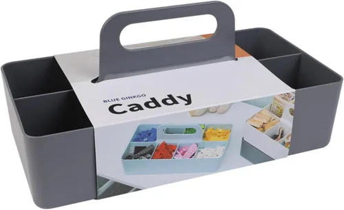 Miniatura 13 de BLUE GINKGO - Organizador apilable pequeño para baño, oficina, manualidades o suministros escolares, transportador portátil hecho en Corea Azul