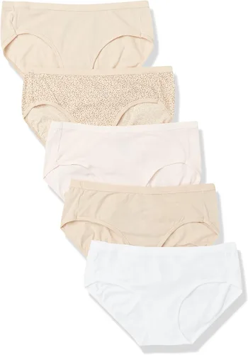 Hanes Ultimate - Paquete de 5 bragas hipster para mujer, absorben la humedad, ropa interior hipster, paquete de 5 (los colores pueden variar)
