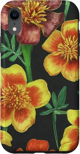 Miniatura 8 de iPhone 15 Marigolds Yellow Orange Spring Flower Pattern Case