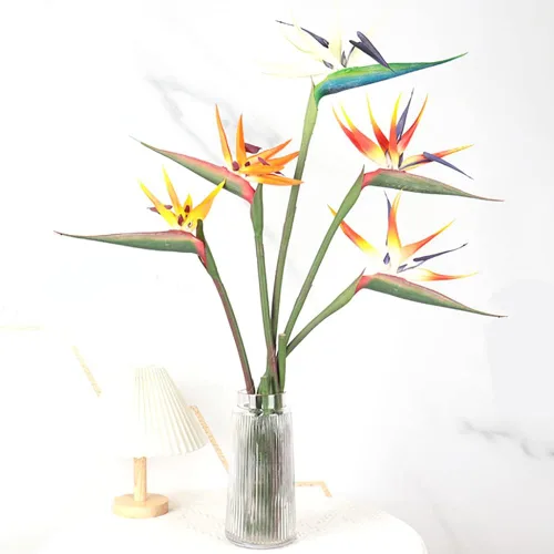 Miniatura 5 de Beebel Flores artificiales, aves del paraíso, plantas verdes para interiores y exteriores, guirnalda para el hogar, jardín, oficina, veranda