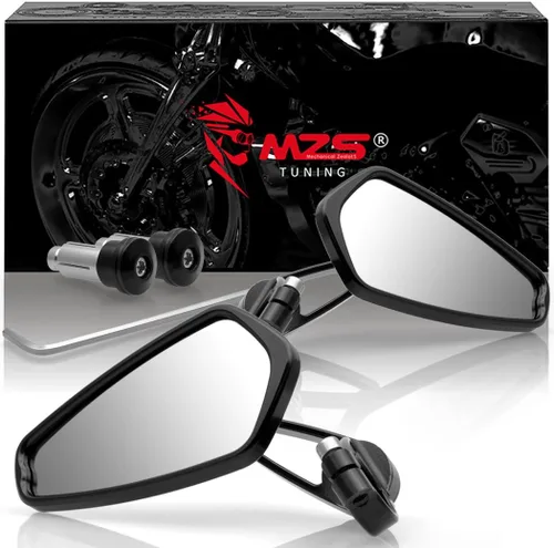 Miniatura 8 de Espejos de extremo de manillar MZS para motocicleta, vista trasera, espejo lateral negro 7/8 compatible con GROM MSX125 CB500F Z125 Z750 Z900 MT-03