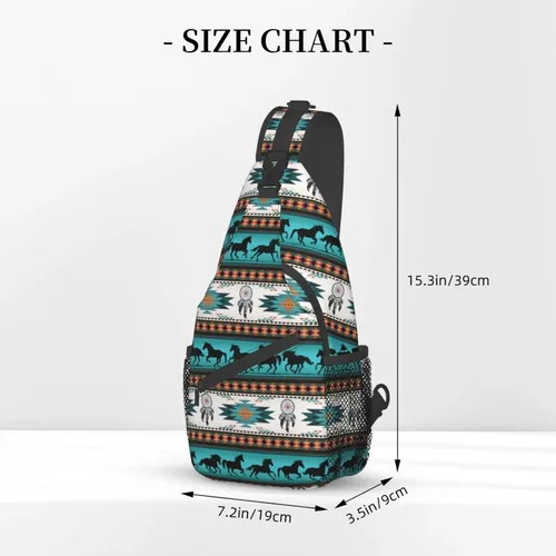 Miniatura 2 de SUCORONIS Bolso bandolera casual para mujeres y hombres, bolso de pecho cruzado, mochila ligera para viajes, senderismo, mochila, Estampado