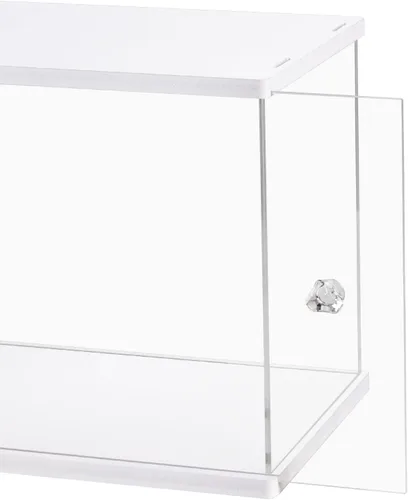 Miniatura 6 de CECOLIC Vitrina de acrílico, caja de almacenamiento transparente, cubo de encimera para coleccionables, figuras de acción, figuras en miniatura