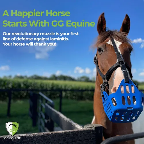 Miniatura 7 de GG Equine GreenGuard - Bozal de pastoreo para caballo, accesorios para caballos más ligeros y duraderos, cómodo bozal para caballos con flujo