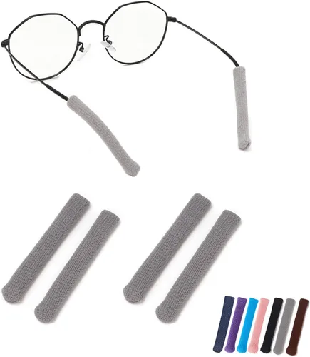 Miniatura 8 de Cojín de Oreja para Gafas de Tela de Algodón Tejido Suave Mejorado, Puntas de Patillas de Gafas Elásticas Antideslizantes Cómodas Retenedor
