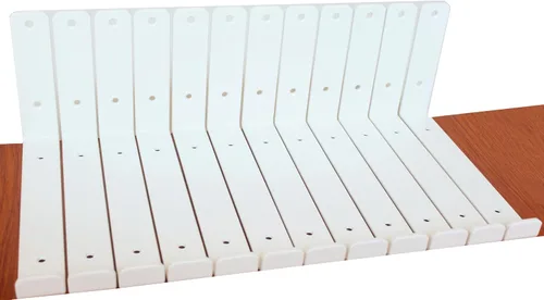 Miniatura 23 de Paquete de 4 soportes de estante de labio J de 5.5 pulgadas de largo x 4 pulgadas de alto x 1.5 pulgadas de ancho, soporte de estante flotante