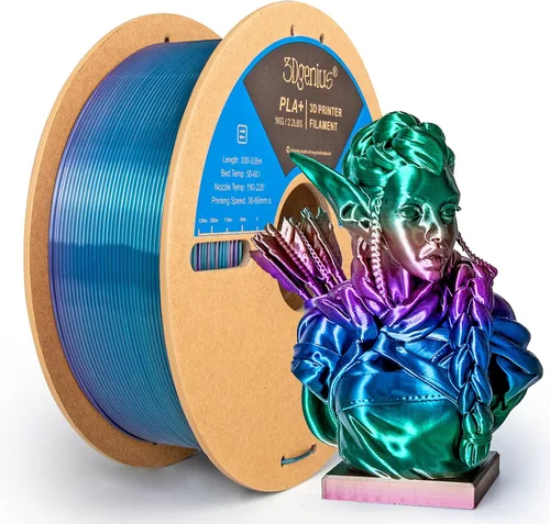 Miniatura 18 de Filamento de seda PLA para impresora 3D Filamento de seda PLA de triple color 1.75mm Filamento para impresión 3D Compatible con la mayoría de Tri