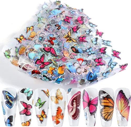 Miniatura 10 de Calcomanías de transferencia de papel de uñas de Navidad, 10 hojas de calcomanías de arte de uñas de Navidad, calcomanías de invierno, Papá Noel
