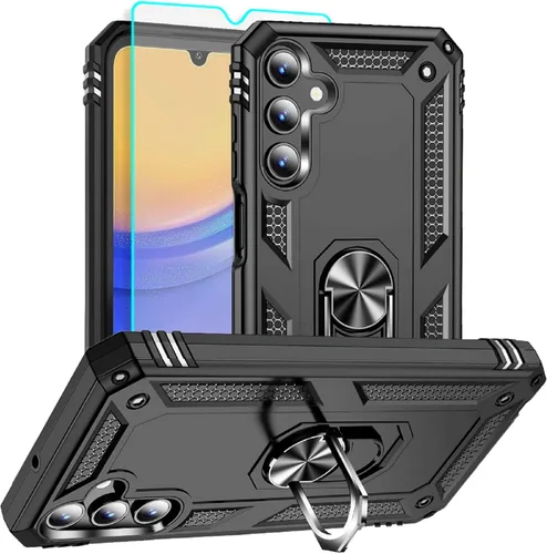 Miniatura 29 de Funda para Samsung Galaxy A12, Samsung A12 con protector de pantalla HD, [grado militar de 16 pies probada en caídas], anillo protector a prueba