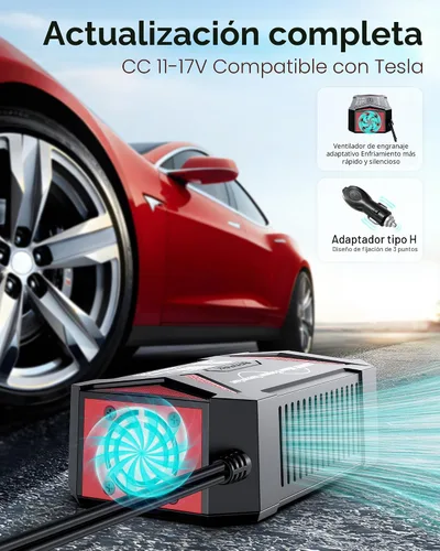 Miniatura 4 de BESTEK Inversor de corriente de onda sinusoidal pura – 300 W enchufe de coche en la salida del cargador DC 12 V a 110 V CA – Adaptador de encendedor