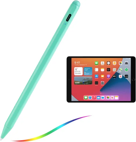 Lápiz óptico de 8ª generación de 10,2 pulgadas con rechazo de palma tipo C carga 0.059 in reemplazable punta fina 2ª activa Stylus compatible con