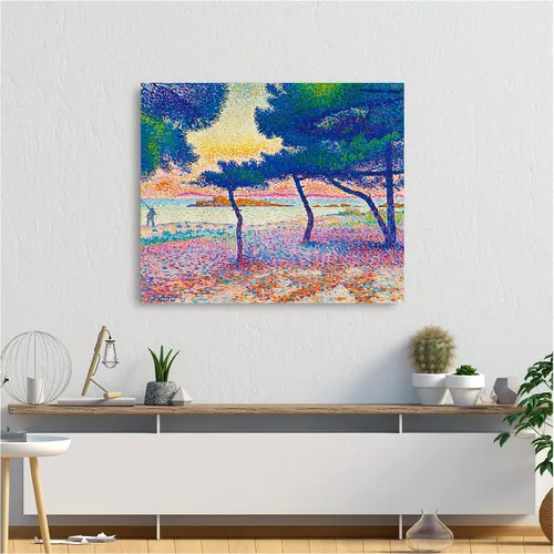 Miniatura 410 de A&T ARTWORK Campo de trigo con cipreses de Van Gogh Las reproducciones de arte clásico mundial, impresiones en lienzo giclée para decoración