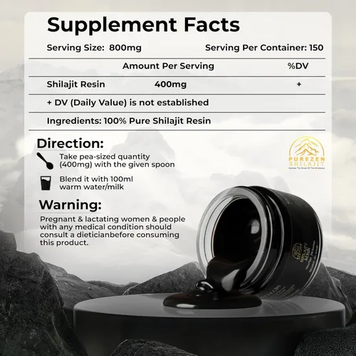 Miniatura 2 de Resina Shilajit pura del Himalaya 75% + ácido fúlvico, más de 85 minerales traza de 17,000 pies del Himalaya – Energía natural, resistencia