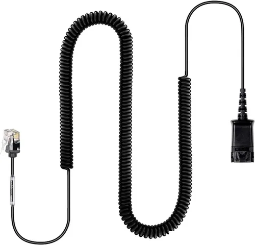 Adaptador QD HIS Cable para auriculares Plantronics y VoiceJoy Adaptador QD para teléfonos Yealink y trabajable para Avaya IP 1608, 1616, 9601,