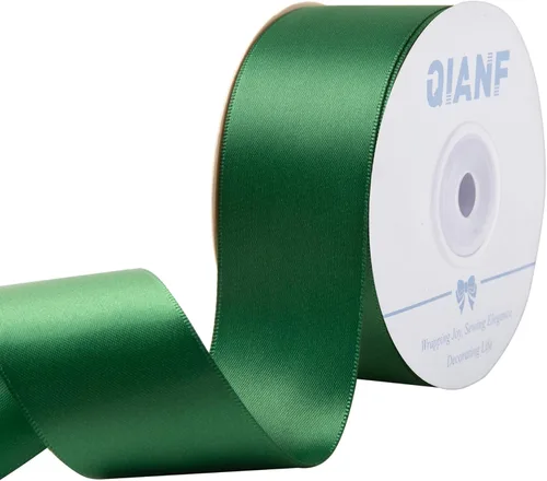 Miniatura 29 de QIANF Cinta plateada de satén de doble cara de 1-1/2 pulgadas para envolver regalos, lazos para el pelo, hacer cintas para el cabello, bandas