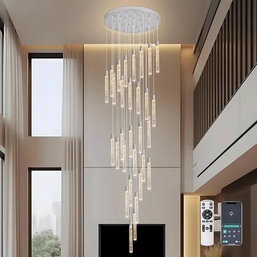 Miniatura 38 de Iluminación Colgante para Isla de Cocina, Lámpara de Araña para Techo Alto, Accesorios de Iluminación de Lámpara de Araña Moderna, Lámpara de Araña