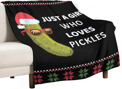 Miniatura 7 de Manta de regalo de Pickle, manta divertida de 30 x 40 pulgadas para adultos y niños, ligera, afelpada, suave, acogedora, cálida, mantas de franela