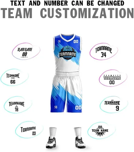 Miniatura 5 de Kit de jersey de baloncesto con degradado personalizado, nombre y número de equipo, uniformes deportivos personalizados para hombresjóvenes