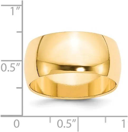 Miniatura 3 de Anillo de boda de oro amarillo macizo de 14 quilates de 0.394in para hombre