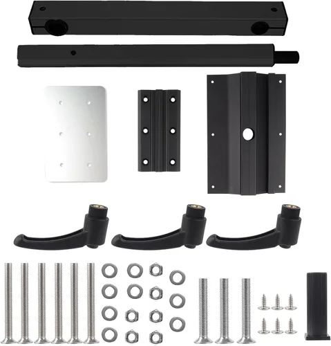 Miniatura 4 de EzeXpreze Pierna de mesa ajustable para RV, rotación de 360 grados en aleación de aluminio, desmontable, Soporte de mesa para RV, altura ajustable