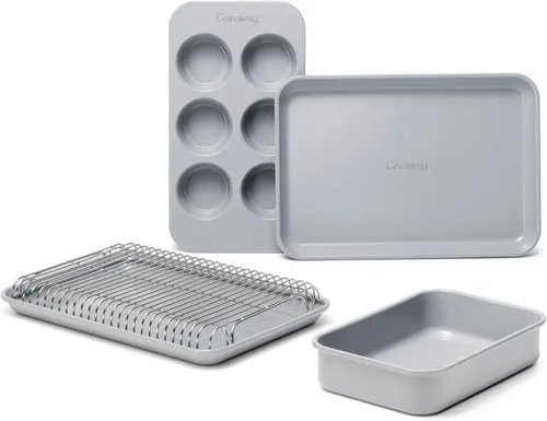 Miniatura 9 de Caraway Juego Mini de Utensilios para Hornear – Recubrimiento Cerámico Naturalmente Antiadherente y No Tóxico – Juego Compacto de Bandejas