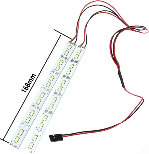 Miniatura 2 de ShareGoo - Tira de luces LED RC de aluminio con 24 LED, 6 V, compatible con 1/10 1/8 HSP HPI Redcat Traxxas RC Car Crawler Buggy, color blanco