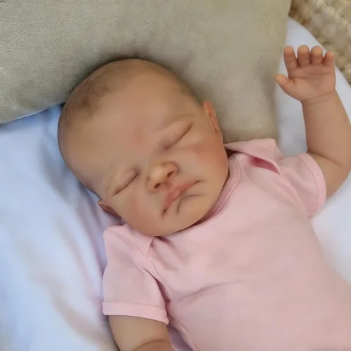 Miniatura 4 de iCradle Lovely Real Life Reborn Baby Dolls 19inch 18.9 in Silicona realista Muñeca de bebé realista Muñeca recién nacida, regalo para mayores de 3