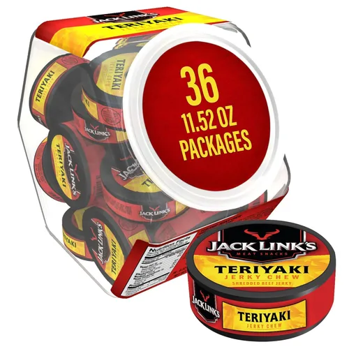 Miniatura 9 de Jack Link's - Cecina, teriyaki, 0.32 onzas, 36 unidades – carne de res triturada 100% vacuna