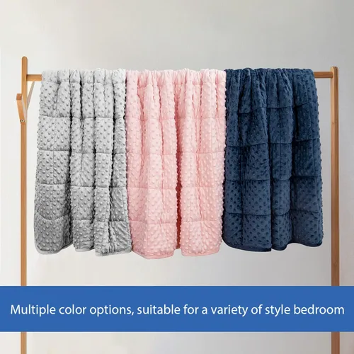 Miniatura 6 de Huloo Sleep Manta con peso para niños, tamaño Twin, de 5 libras (36"×48", gris), transpirable, suave manta con peso de minky para todas