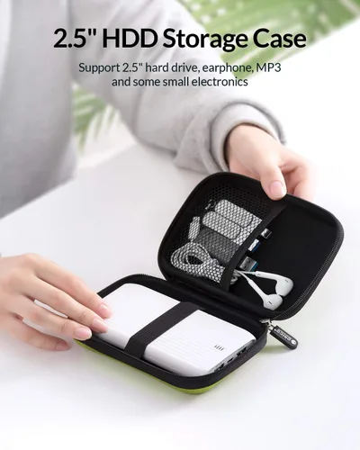 Miniatura 2 de ORICO Estuche para disco duro de 2.5 pulgadas, bolsa de transporte de almacenamiento de unidad externa, impermeable, a prueba de golpes