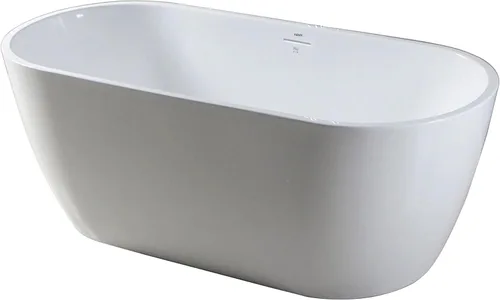 Miniatura 33 de FerdY Tahiti - Bañera independiente de 67" con forma ovalada elegante, bañera aislada de doble pared brillante con color blanco, con centro