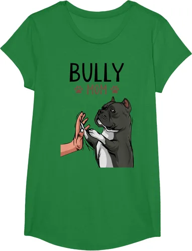 Miniatura 45 de American Bully Mom Cute Dog Mama Camiseta divertida para mujer, Blanco, S
