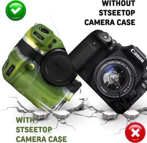 Miniatura 6 de Funda de cámara para Nikon Z9 - Funda protectora de silicona para cámara réflex digital, jaula desmontable, a prueba de golpes, a prueba de polvo
