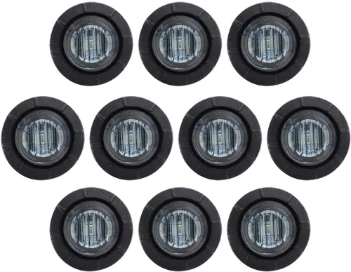 Miniatura 12 de TMH 60 piezas de 3/4 pulgadas 20 ámbar + 20 rojas + 20 blancas luz 3 LED marcadores de separación luces indicadoras de marcador lateral mini